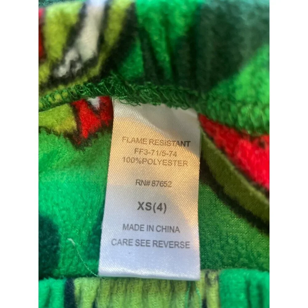Teenage Mutant Ninja‎ Turtles TMNT Fleece Pants XS (4) Green Pajama Sleepwear